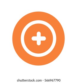 Vector plus web flat icon.