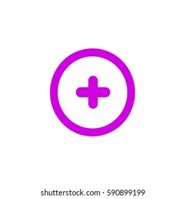 Vector plus web flat icon.