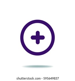 Vector plus web flat icon.