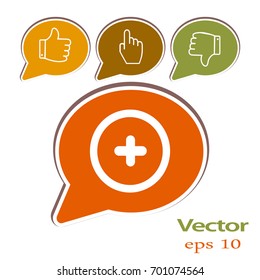 Vector plus web flat icon.