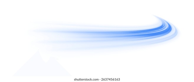Vector PNG glitter light fire flare trace. Abstract image of speed motion on the road. 