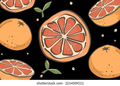 Vector png orange fruit cartoon set wallpaper, concept vitamin C, natural, organic, beauty, framework, drink, artwork, splash, card, fresh fruit, card, beach, picnic