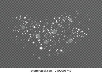 Vector png sparkling, bokeh lights effect, christmas glowing background, overlay texture. 