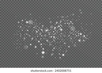 Espumoso vectorial png, efecto de luces bokeh, fondo brillante de navidad, textura superpuesta. 