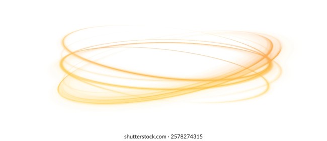 Vector PNG white abstract background with yellow gold glow, blurred light lines, waves. Bright sparkling speed line for futuristic design and banner. Energy flow tunnel