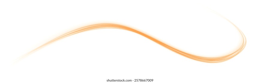 Vector PNG white abstract background with yellow gold glow, blurred light lines, waves. Bright sparkling speed line for futuristic design and banner. Energy flow tunnel.	