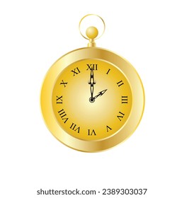vector pocket watch.  illustration of luxury antiques