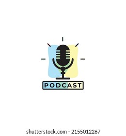vector podcast black and white, suitable for business logos and brands
