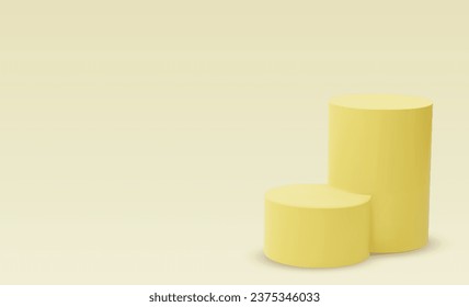 Vector podium, pedestal or platform, cosmetic product presentation background. 3d podium. Place for ads.