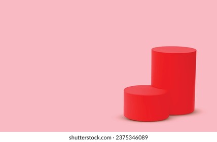 Vector podium, pedestal or platform, cosmetic product presentation background. 3d podium. Place for ads.