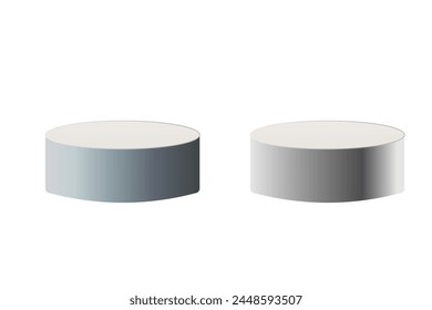 Vector podium, pedestal for product presentation, isolated on white background