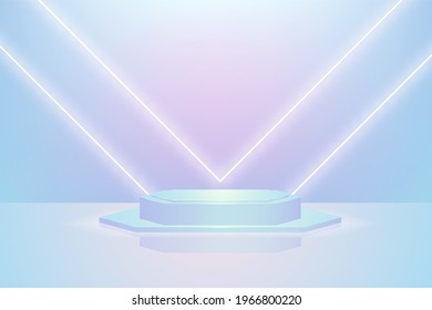 Vector Podium or Stage Wallpaper. Suitable For Promoting Your Product.