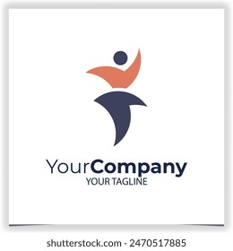 Vector poeple logo design template