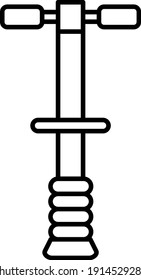 Vector Pogo Stick Outline Icon Design
