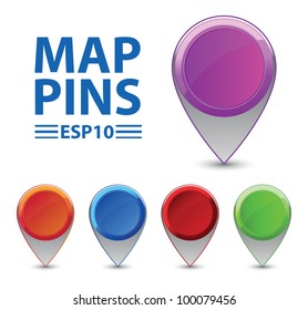 Vector Pointers - map pins illustration