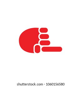 vector of pointing finger symbol