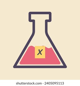 vector of poison bottle cartoon cute