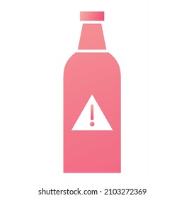 Vector Poison Glyph Gradient Icon Design
