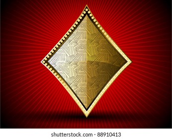 Vector Poker Card Symbol of Diamond