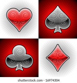 Vector Poker Card Symbols