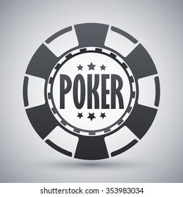 Vector poker chip icon