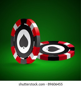 Vector poker chips.