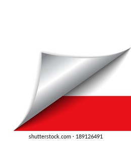 Vector - Poland Country Flag Turning Page