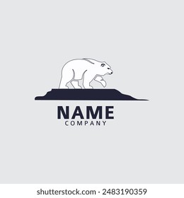 Vector polar bear logo. Suitable for use as a company symbol or company icon.