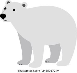 Vector polar bear minimalist style illustration
