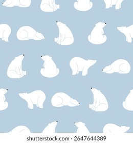 Vektor Polar Bär Muster Illustration nahtlos für Tapete Hintergrund Abdeckung Verpackung