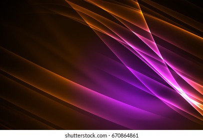 Concepto de luces polares vectoras, formas oscuras en el fondo oscuro y abstracto