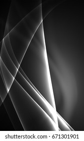 Vector polar lights concept, glowig shapes in the dark, abstract background