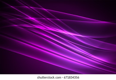 Concepto de luces polares vectoras, formas oscuras en el fondo oscuro y abstracto
