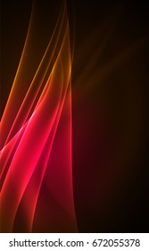 Concepto de luces polares vectoras, formas oscuras en el fondo oscuro y abstracto