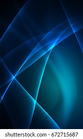 Concepto de luces polares vectoras, formas oscuras en el fondo oscuro y abstracto