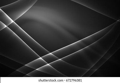 Vector polar lights concept, glowig shapes in the dark, abstract background