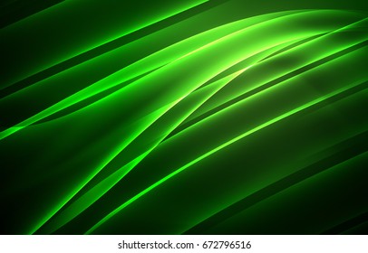 Vector polar lights concept, glowig shapes in the dark, abstract background