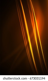 Vector polar lights concept, glowig shapes in the dark, abstract background
