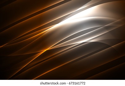 Vector polar lights concept, glowig shapes in the dark, abstract background