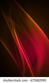 Vector polar lights concept, glowig shapes in the dark, abstract background