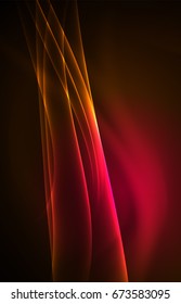 Concepto de luces polares vectoras, formas oscuras en el fondo oscuro y abstracto