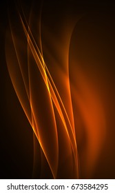Vector polar lights concept, glowig shapes in the dark, abstract background