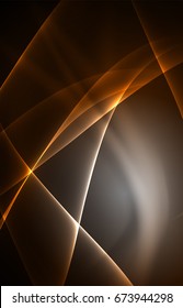 Vector polar lights concept, glowig shapes in the dark, abstract background