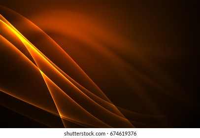 Concepto de luces polares vectoras, formas oscuras en el fondo oscuro y abstracto
