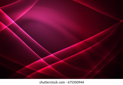 Concepto de luces polares vectoras, formas oscuras en el fondo oscuro y abstracto
