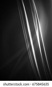 Vector polar lights concept, glowig shapes in the dark, abstract background