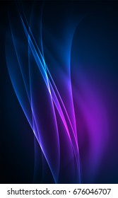 Concepto de luces polares vectoras, formas oscuras en el fondo oscuro y abstracto