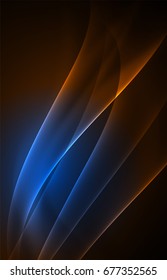 Concepto de luces polares vectoras, formas oscuras en el fondo oscuro y abstracto