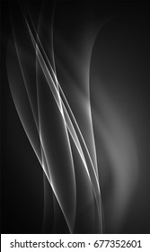 Vector polar lights concept, glowig shapes in the dark, abstract background
