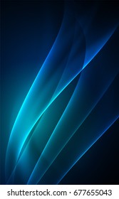 Concepto de luces polares vectoras, formas oscuras en el fondo oscuro y abstracto